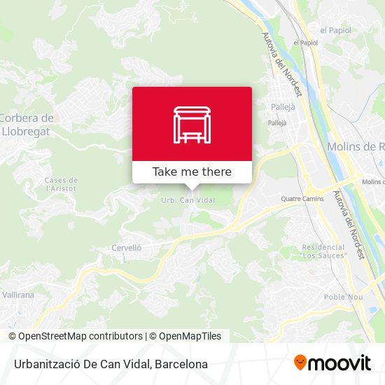 Urbanització De Can Vidal map