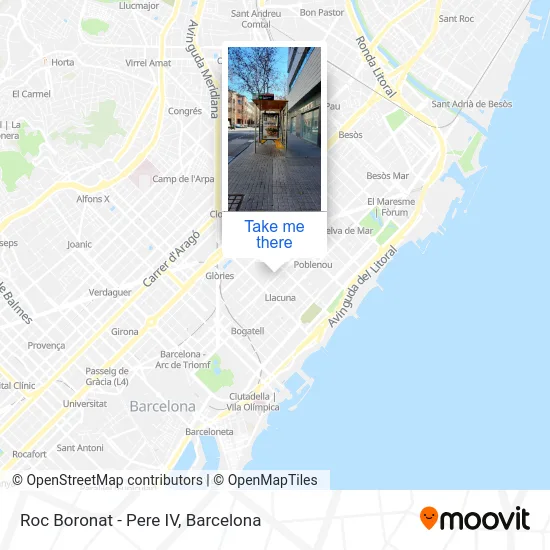 Roc Boronat - Pere IV map