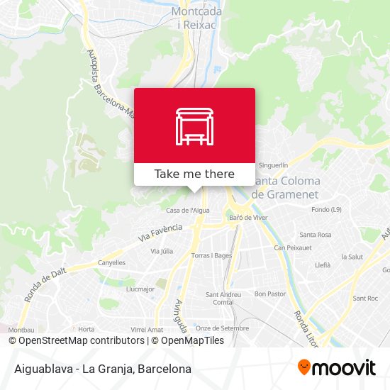 Aiguablava - La Granja map