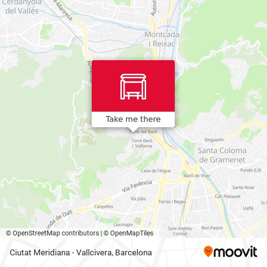 Ciutat Meridiana - Vallcivera map