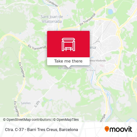 Ctra. C-37 - Barri Tres Creus map