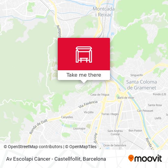 Av Escolapi Càncer - Castellfollit map