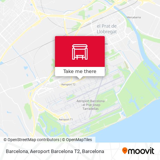 Barcelona, Aeroport Barcelona T2 map