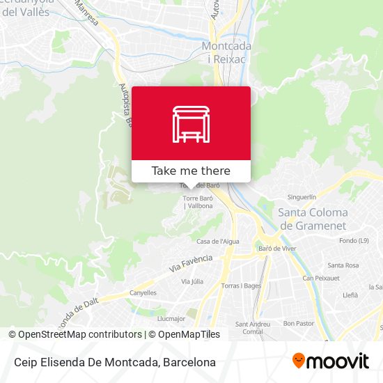 Ceip Elisenda De Montcada map