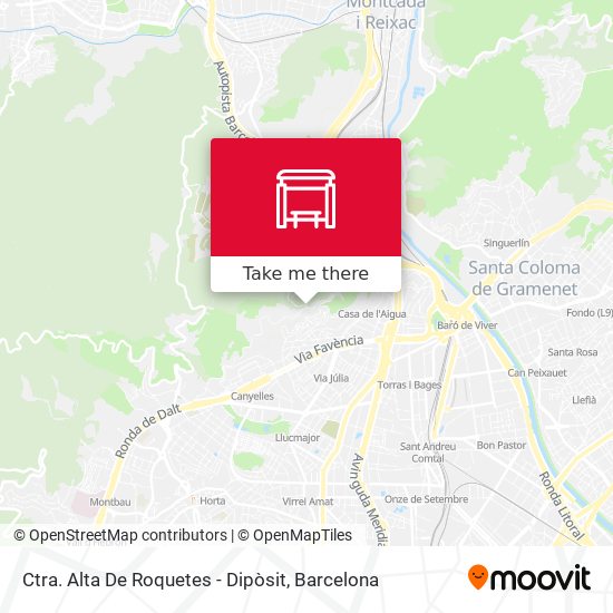 Ctra. Alta De Roquetes - Dipòsit map