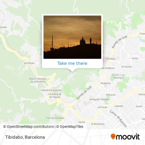 Tibidabo map