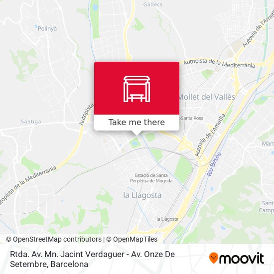 Rtda. Av. Mn. Jacint Verdaguer - Av. Onze De Setembre map