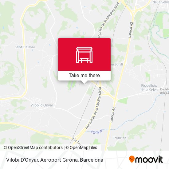 Vilobi D'Onyar, Aeroport Girona map
