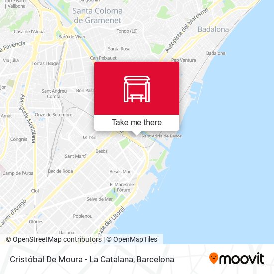 mapa Cristóbal De Moura - La Catalana