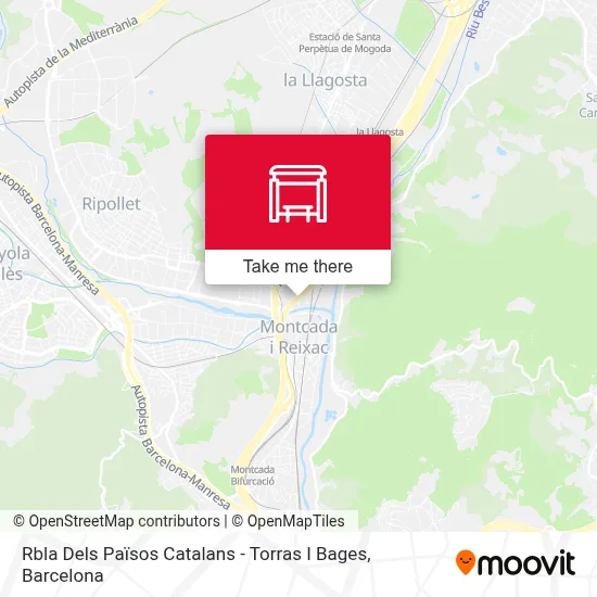 Rbla Dels Països Catalans - Torras I Bages map