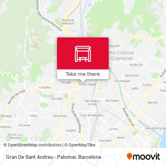 Gran De Sant Andreu - Palomar map