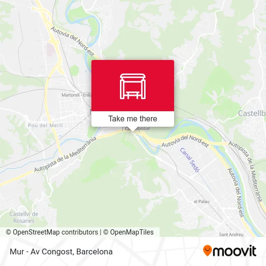 Mur - Av Congost map