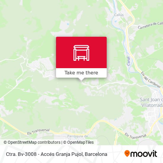Ctra. Bv-3008 - Accés Granja Pujol map