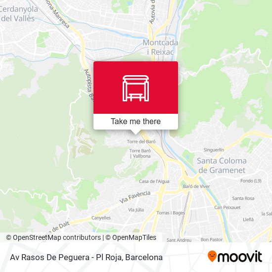 Av Rasos De Peguera - Pl Roja map