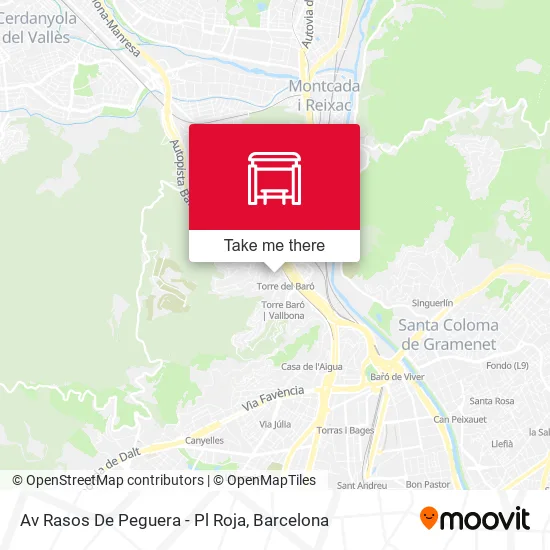 Av Rasos De Peguera - Pl Roja map