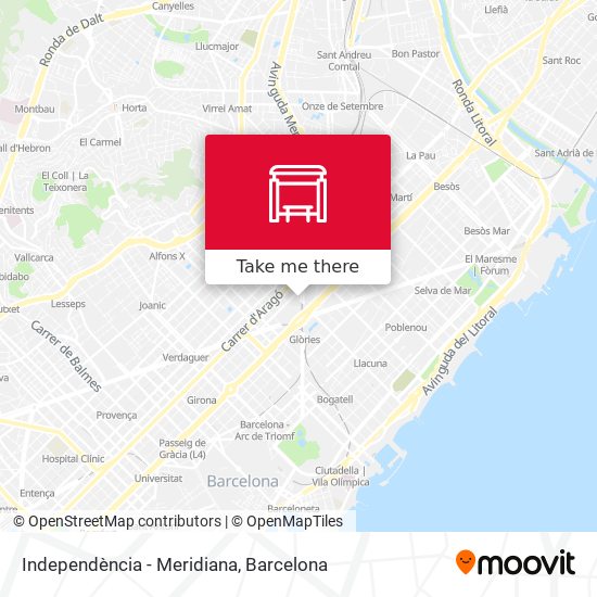 Independència - Meridiana map