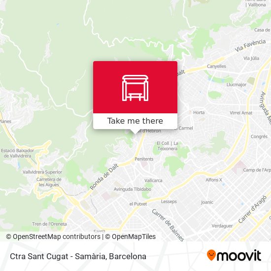 Ctra Sant Cugat - Samària map