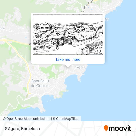 S'Agaró map