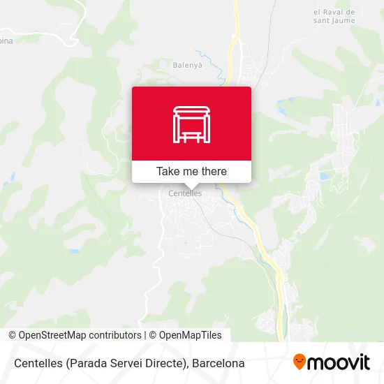 Centelles (Parada Servei Directe) map