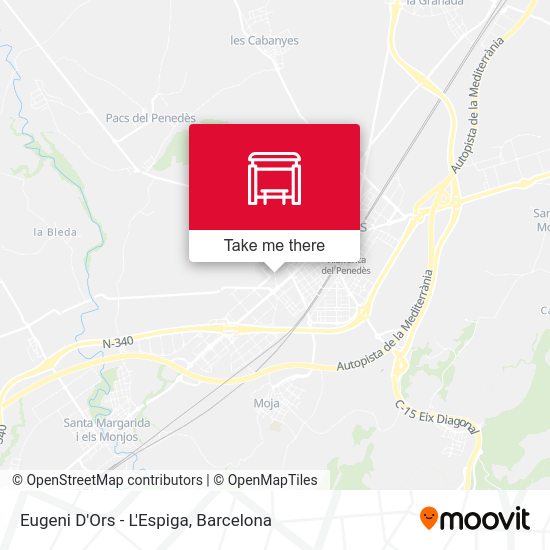 Eugeni D'Ors - L'Espiga map