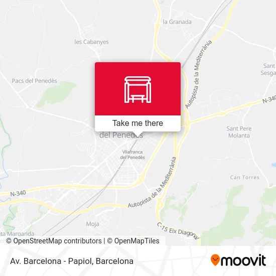 Av. Barcelona - Papiol map
