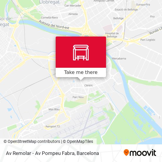 Av Remolar - Av Pompeu Fabra map