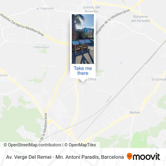 Av. Verge Del Remei - Mn. Antoni Paradís map