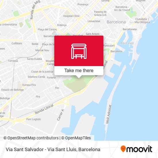 Via Sant Salvador - Via Sant Lluís map