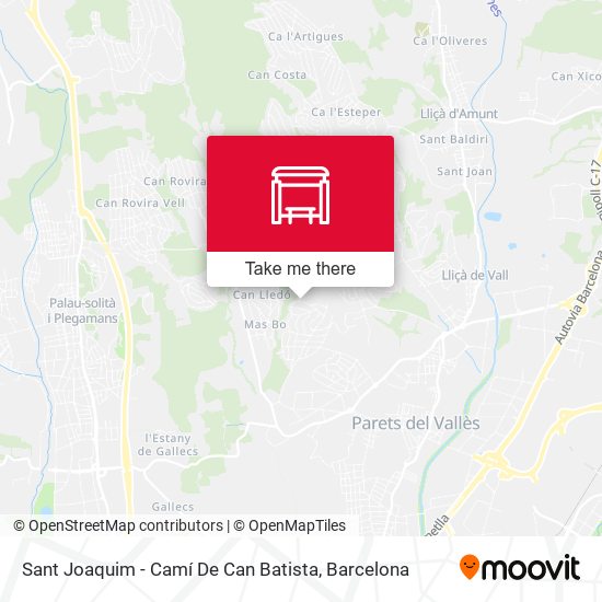 Sant Joaquim - Camí De Can Batista map