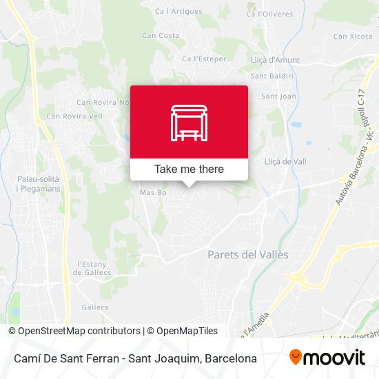 Camí De Sant Ferran - Sant Joaquim map