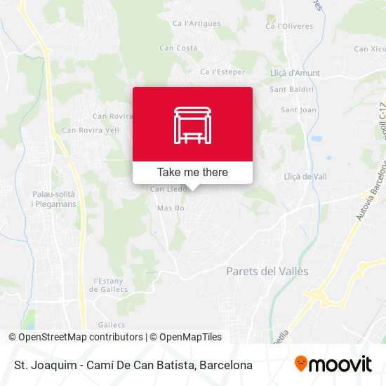 St. Joaquim - Camí De Can Batista map