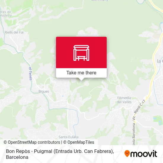 Bon Repòs - Puigmal  (Entrada Urb. Can Fabrera) map