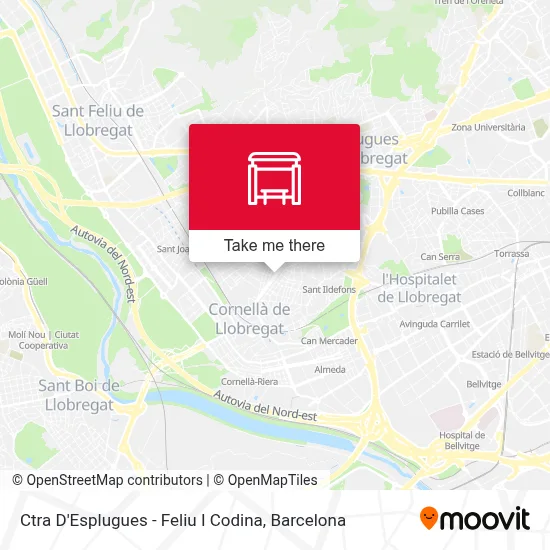 Ctra D'Esplugues - Feliu I Codina map