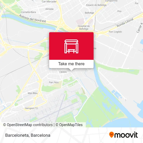 Barceloneta map
