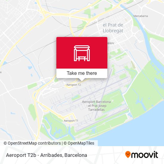 Aeroport T2b - Arribades map