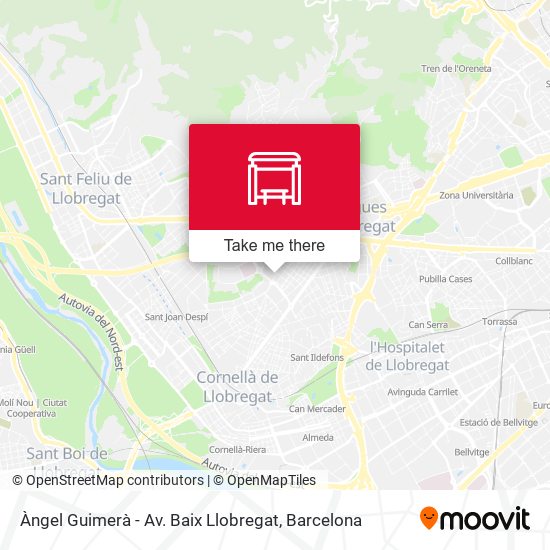 mapa Àngel Guimerà - Av. Baix Llobregat