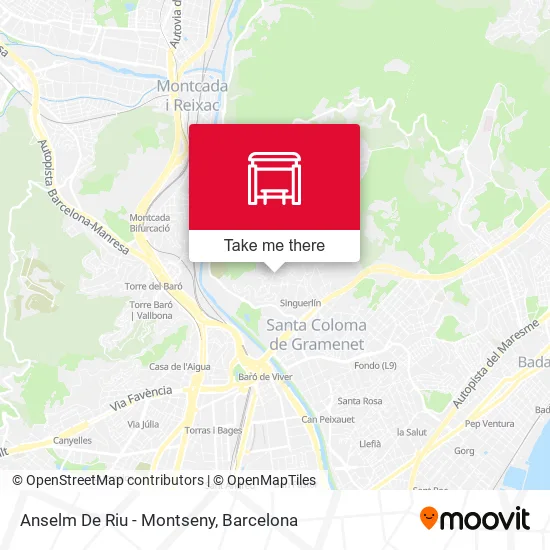 Anselm De Riu - Montseny map