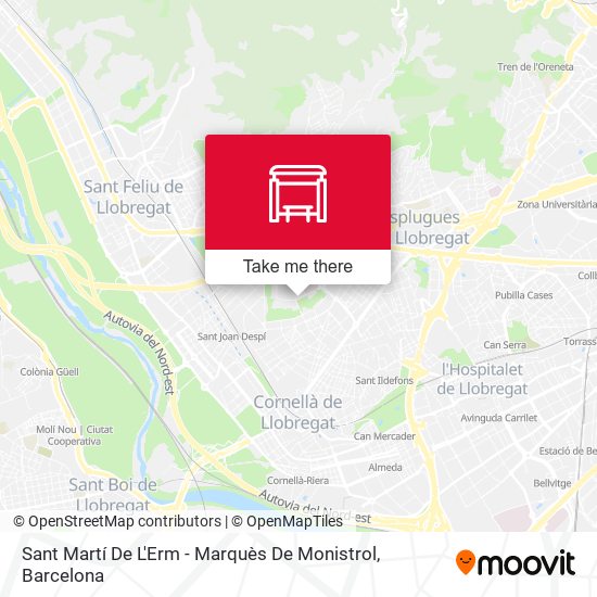 Sant Martí De L'Erm - Marquès De Monistrol map