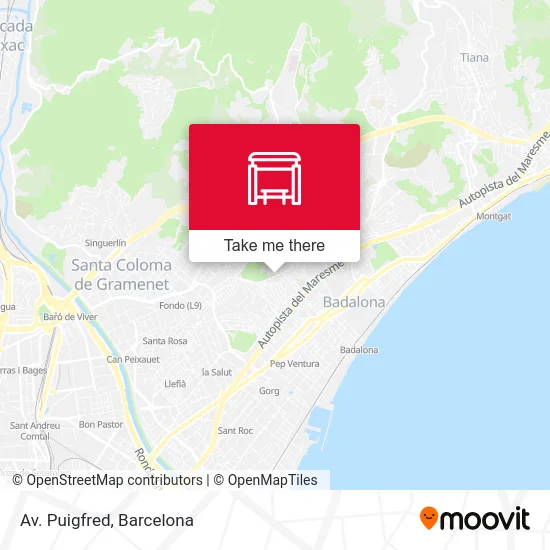 Av. Puigfred map