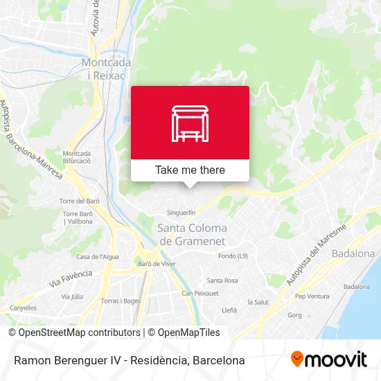 Ramon Berenguer IV - Residència map