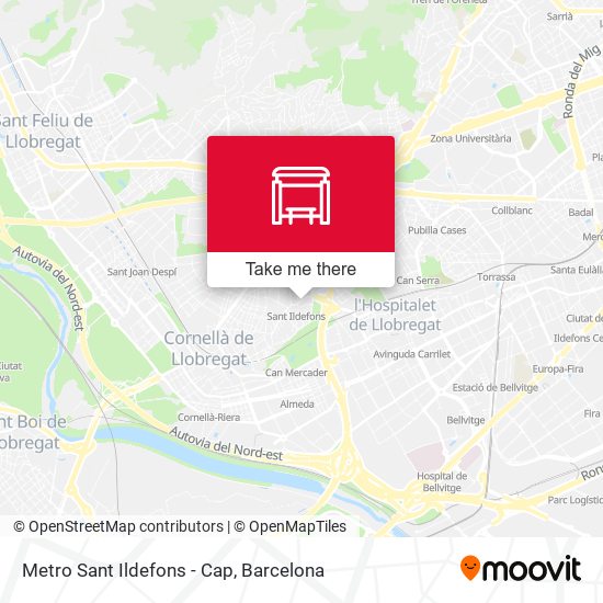 Metro Sant Ildefons - Cap map