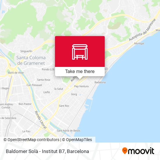 Baldomer Solà - Institut B7 map