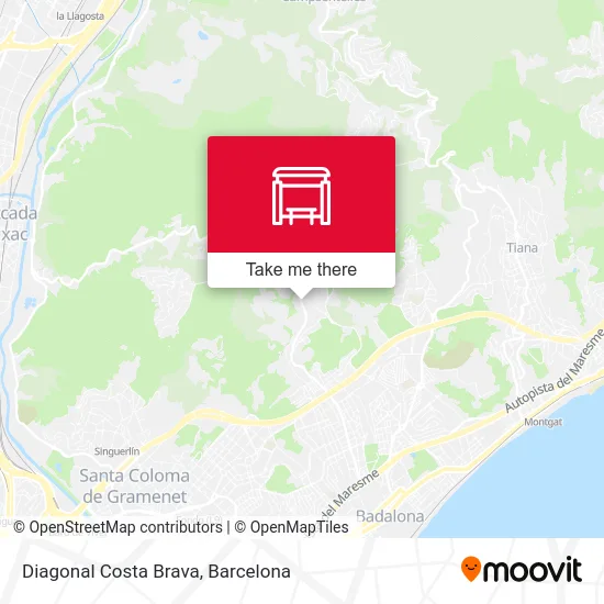 Diagonal Costa Brava map