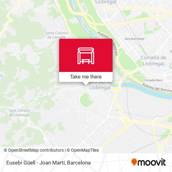 Eusebi Güell - Joan Martí map