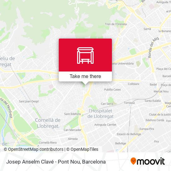 Josep Anselm Clavé - Pont Nou map