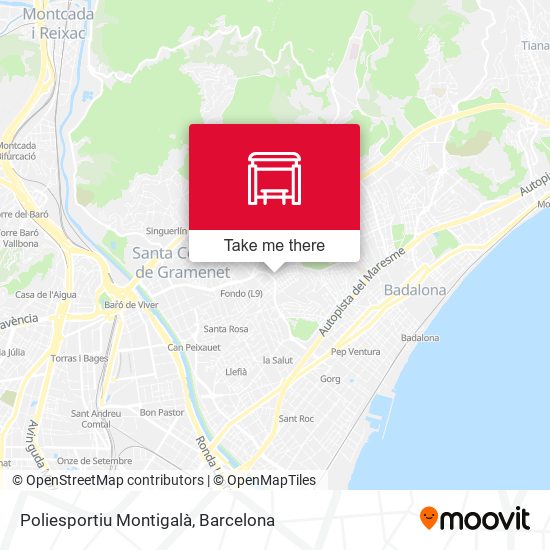 Poliesportiu Montigalà map