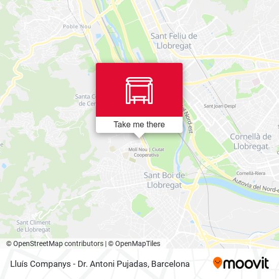 Lluís Companys - Dr. Antoni Pujadas map
