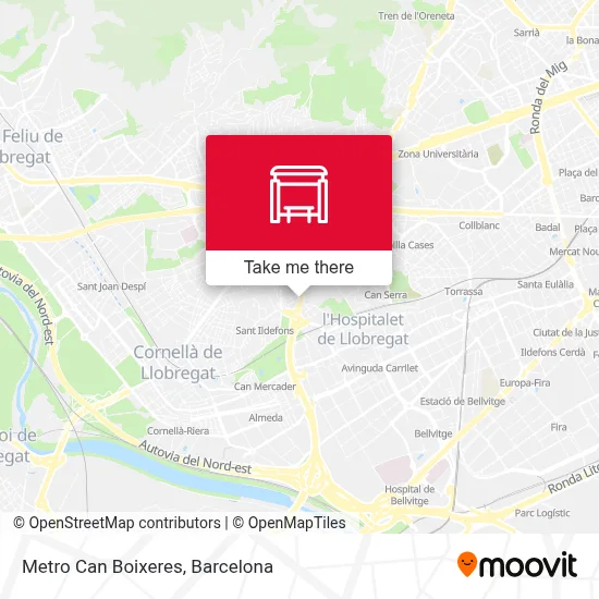 Metro Can Boixeres map