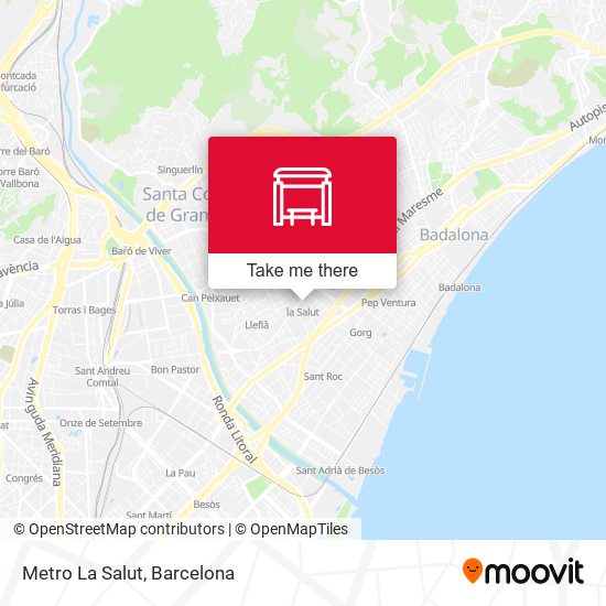 Metro La Salut map