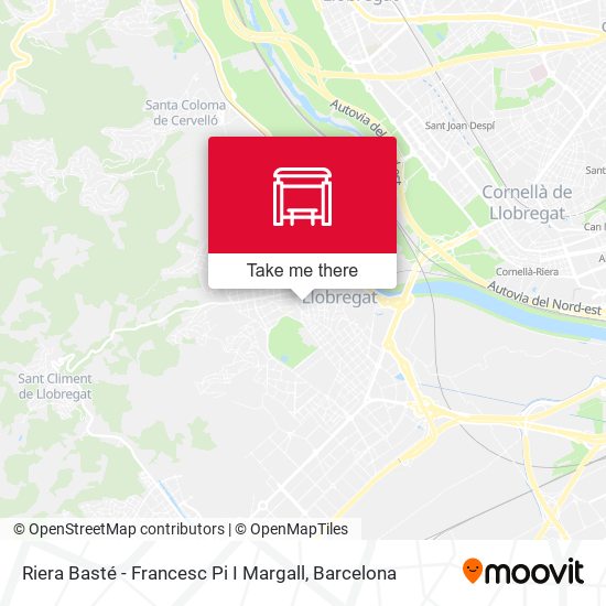 Riera Basté - Francesc Pi I Margall map